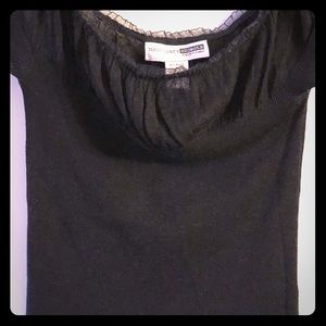 Cap sleeve stretchy blouse sweater